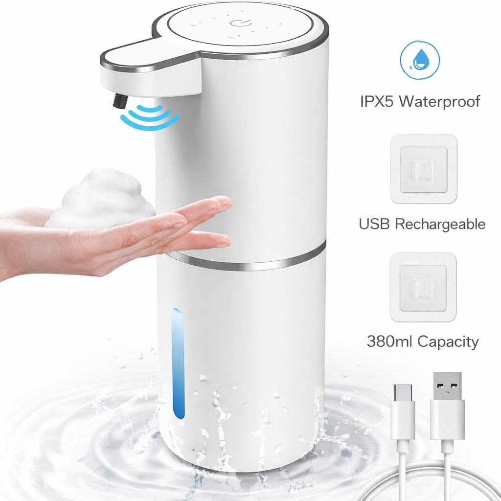 Dispenser di Sapone Automatico Touchless – Igienico, Ricaricabile USB